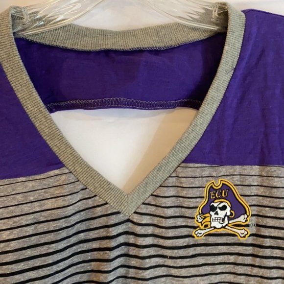East Carolina University Pirates V neck T-shirt women’s size M New - Picture 2 of 6